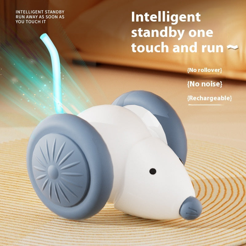 Smart mouse car cat toy for interactive indoor exercise