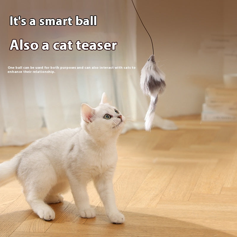 Rolling mouse-shaped electric toy for active cats and dogs