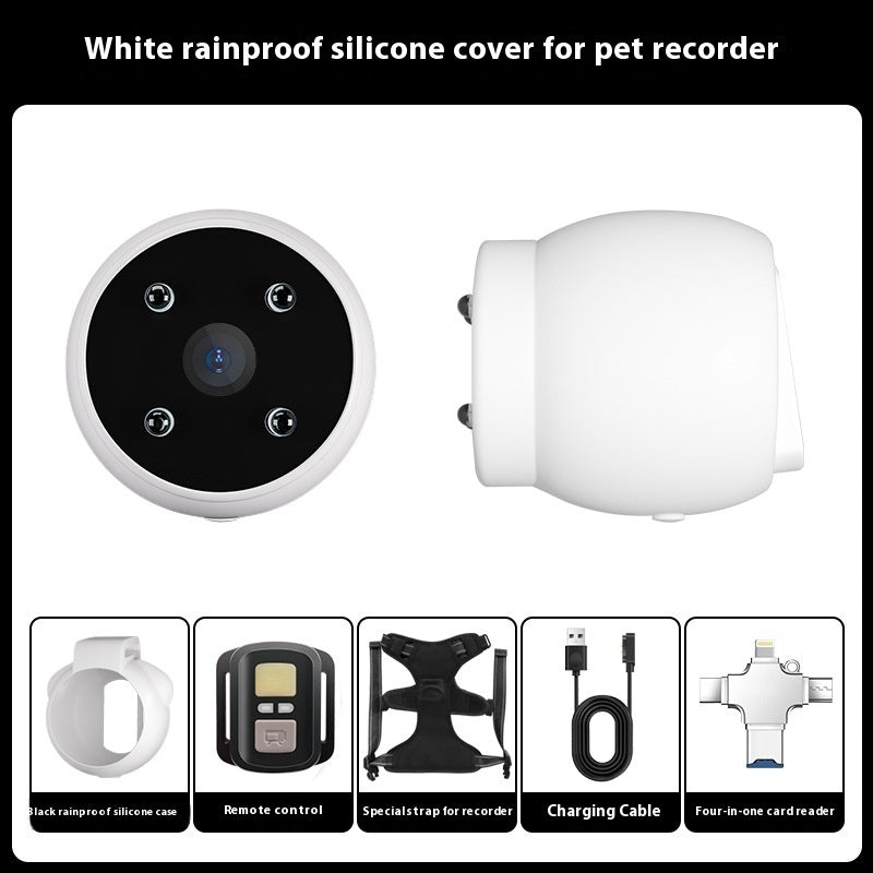 Wearable pet collar action camera for recording adventures