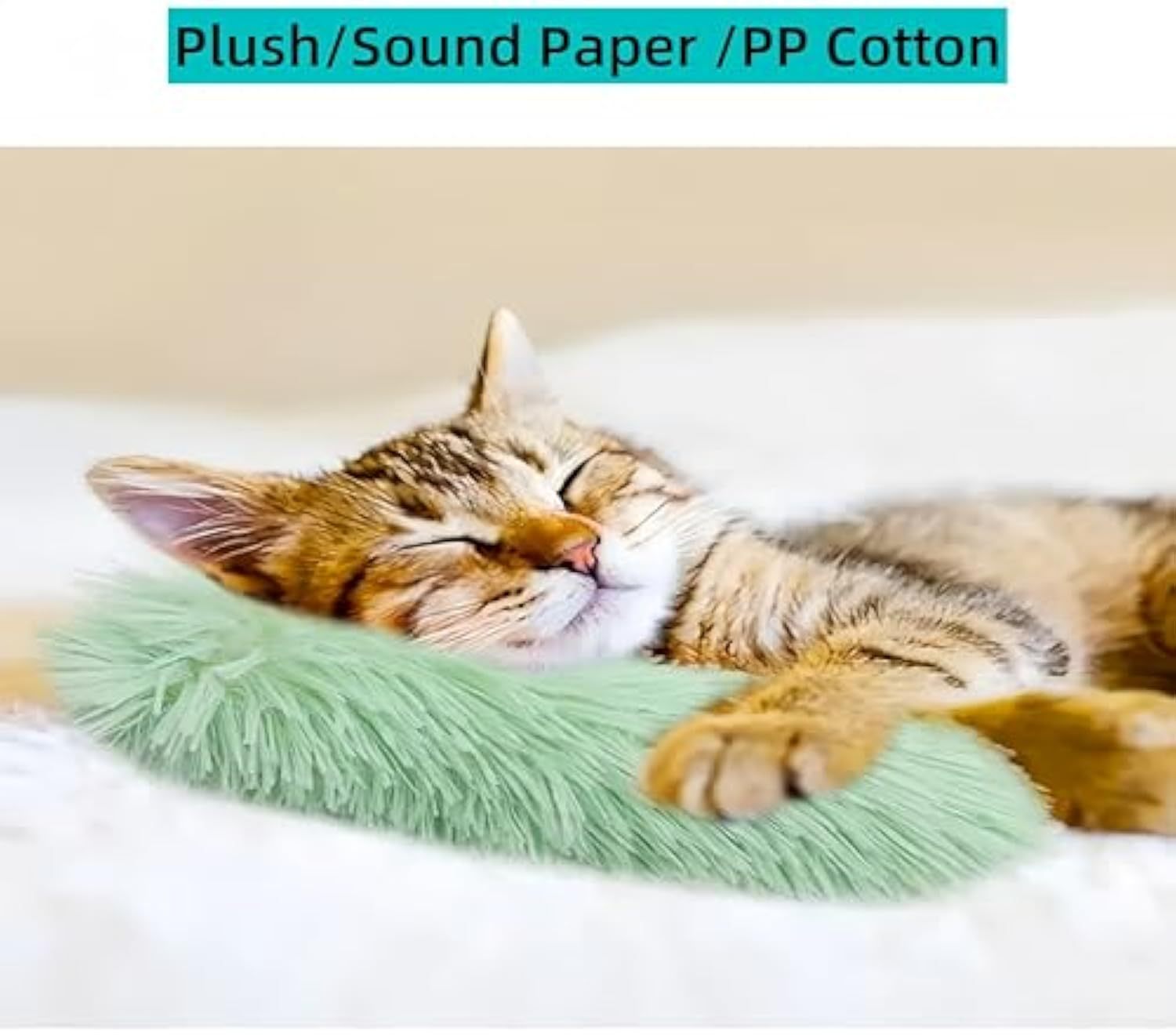 Crinkle sound catnip toy pillow for playful kittens