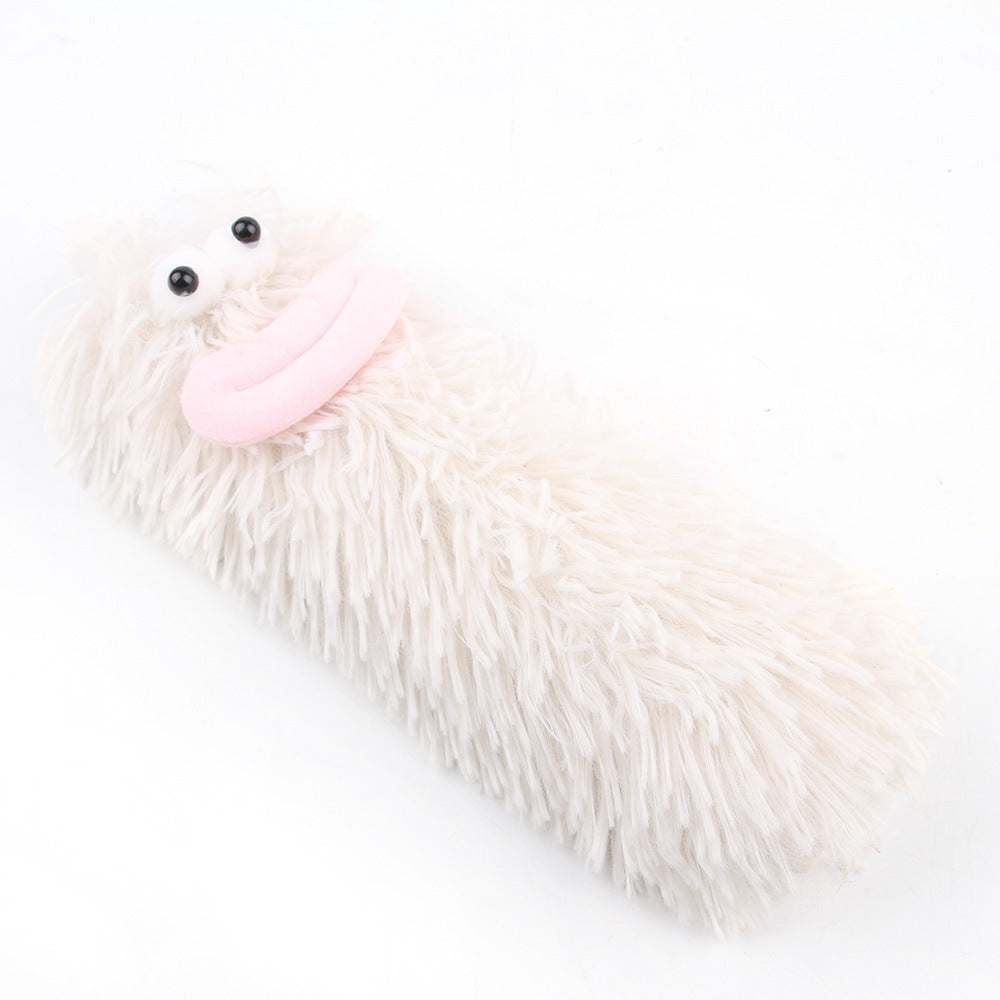 Durable plush cat toy pillow with crinkle sound