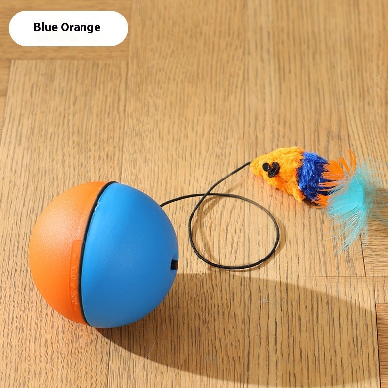 Electronic mouse teaser ball for indoor cats and puppies
