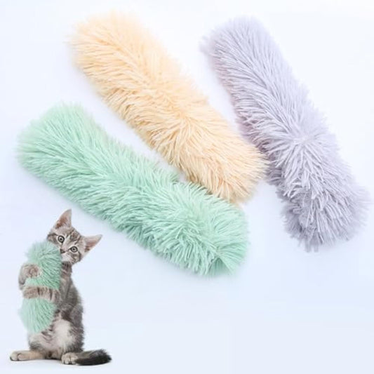 Interactive cat toy pillow with crinkle sound and catnip