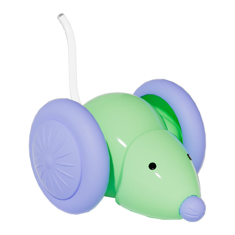 Automatic moving mouse cat toy with obstacle-avoidance feature