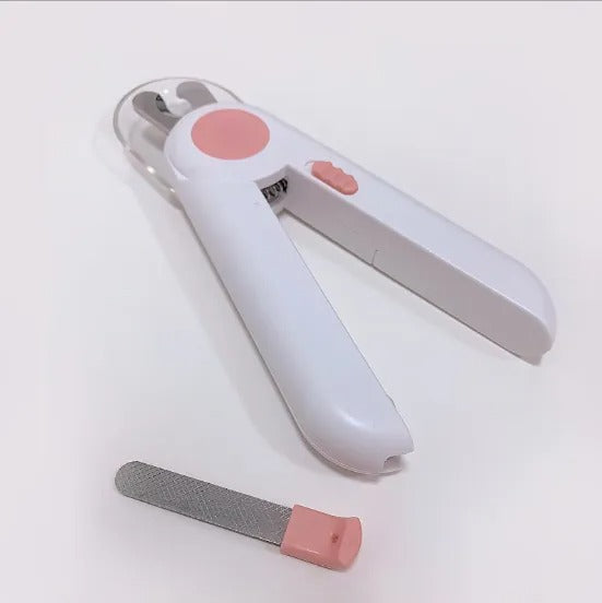 LED safety nail clipper for trimming dog and cat nails