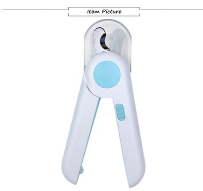 Rechargeable LED nail clipper for cats and small dogs