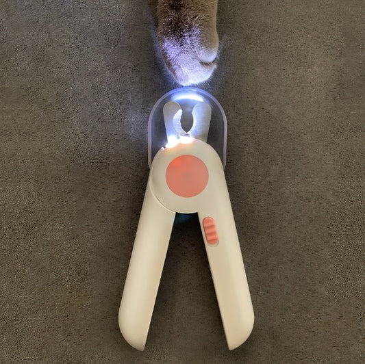 Professional LED dog nail trimmer with safety guard