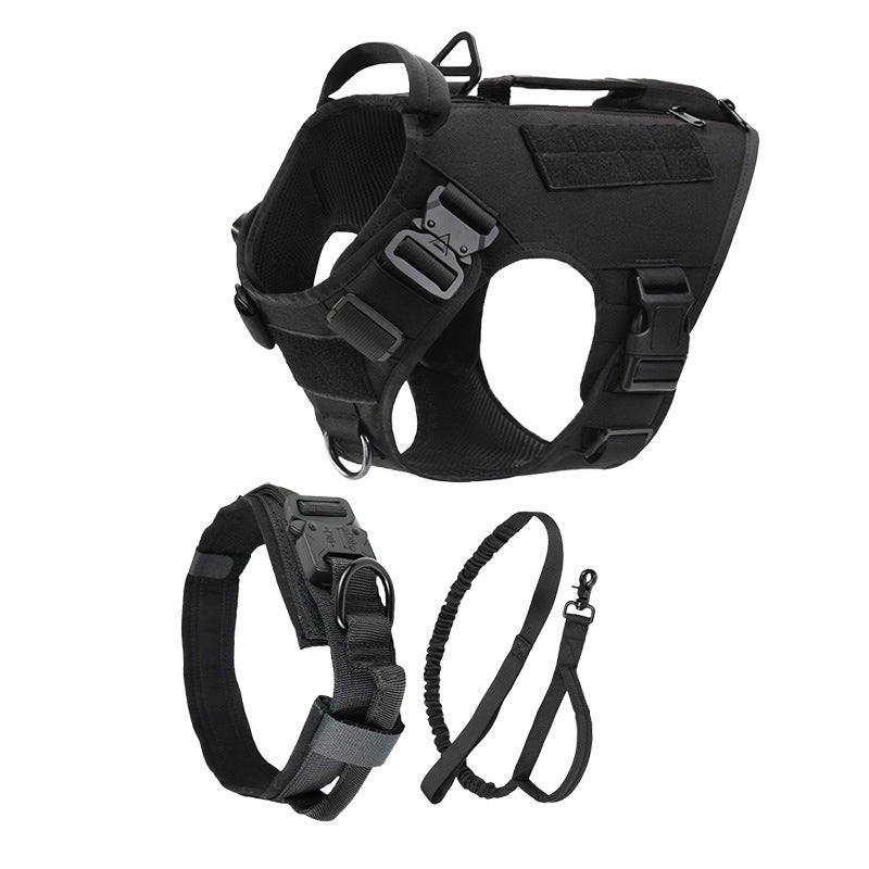 Tactical vest for large dogs with MOLLE system and pouches