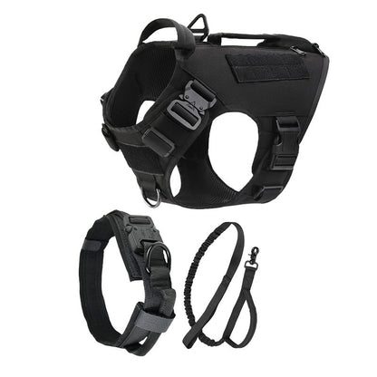 Tactical vest for large dogs with MOLLE system and pouches