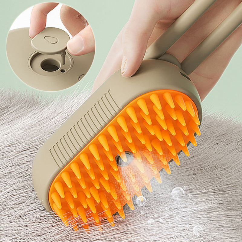 Multifunctional pet grooming brush with steam for cats and dogs
