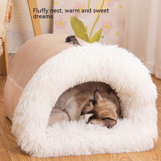 "New Splice portable pet nest for small dogs and cats – lightweight travel bed"