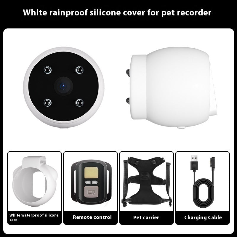 Pet surveillance collar camera with motion detection