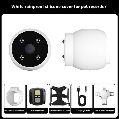 Wearable pet collar action camera for recording adventures
