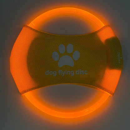 Pet glowing flying disc toy with LED lights for dogs