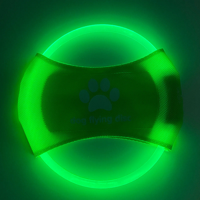 ight-up dog toy frisbee with LED glow for nighttime fetch