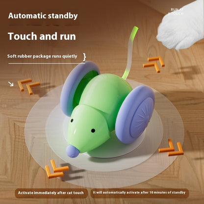 Interactive mouse car cat toy for active kittens