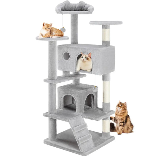 54in tall multi-level cat tree tower with sisal scratching posts