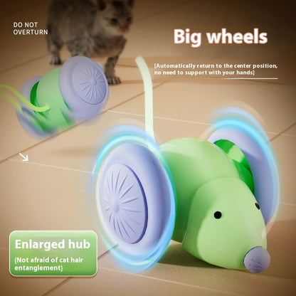 Fun electric mouse car toy for cats indoor play