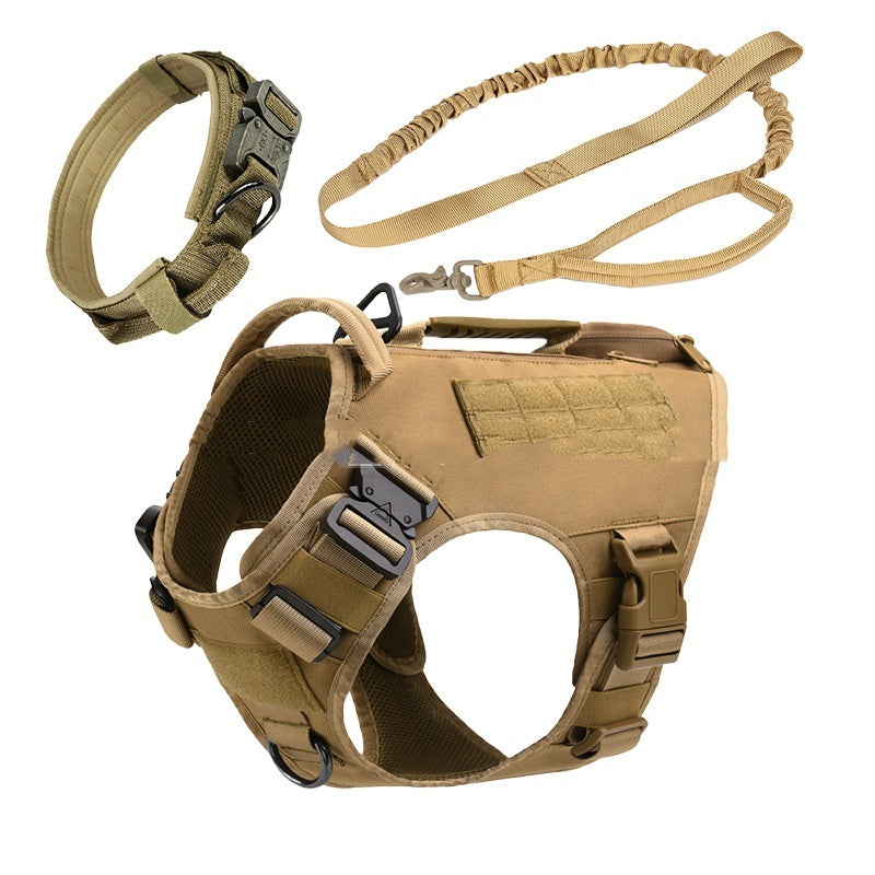Medium size tactical dog harness vest for hiking and training