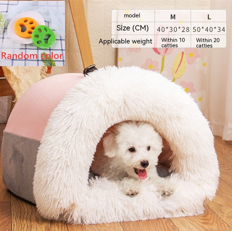 "Soft portable pet nest for puppies and kittens – New Splice design"
