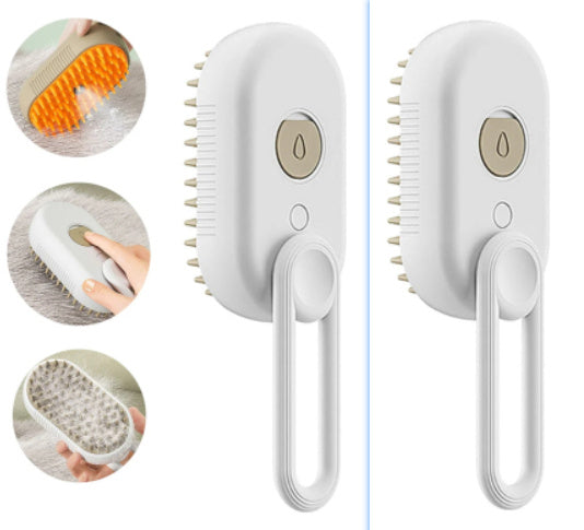 Electric spray cat brush for removing loose fur and knots