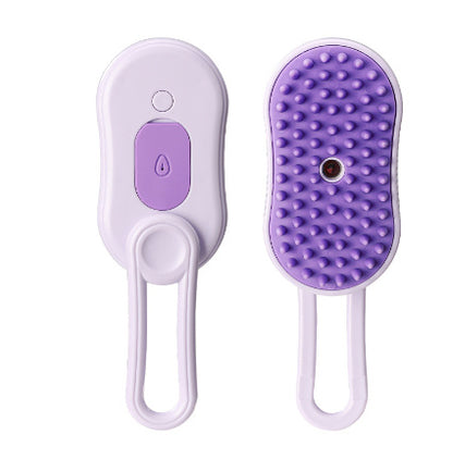 Pet steam brush for cats and dogs with massage function