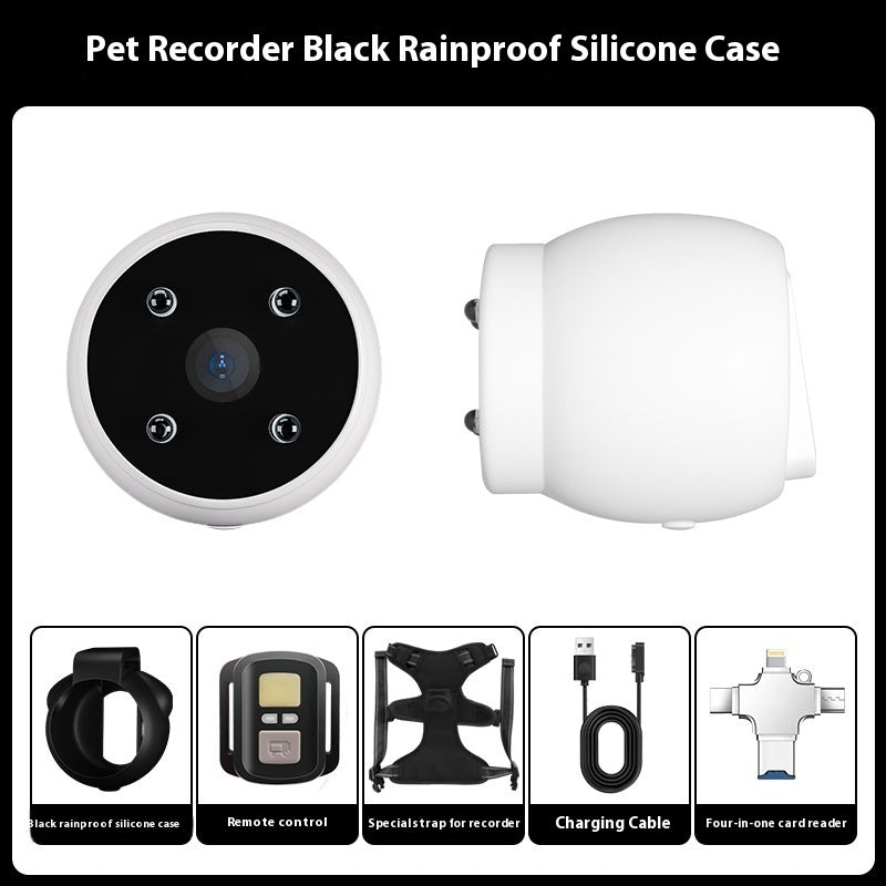 Smart GPS pet tracker collar with action camera