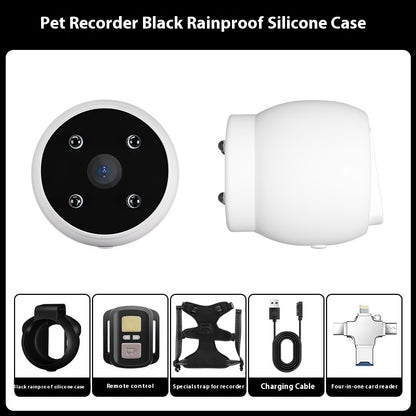 Smart GPS pet tracker collar with action camera