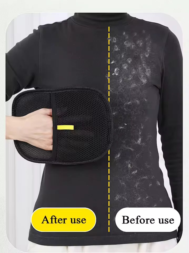 Gentle grooming glove for cats and dogs hair removal